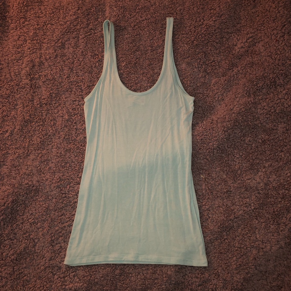 Long Blue Tank Top